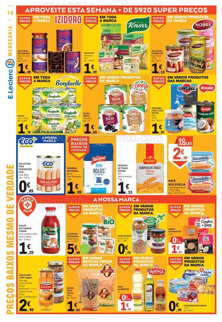 Antevisão Folheto E-LECLERC Promoções de 12 a 18 outubro