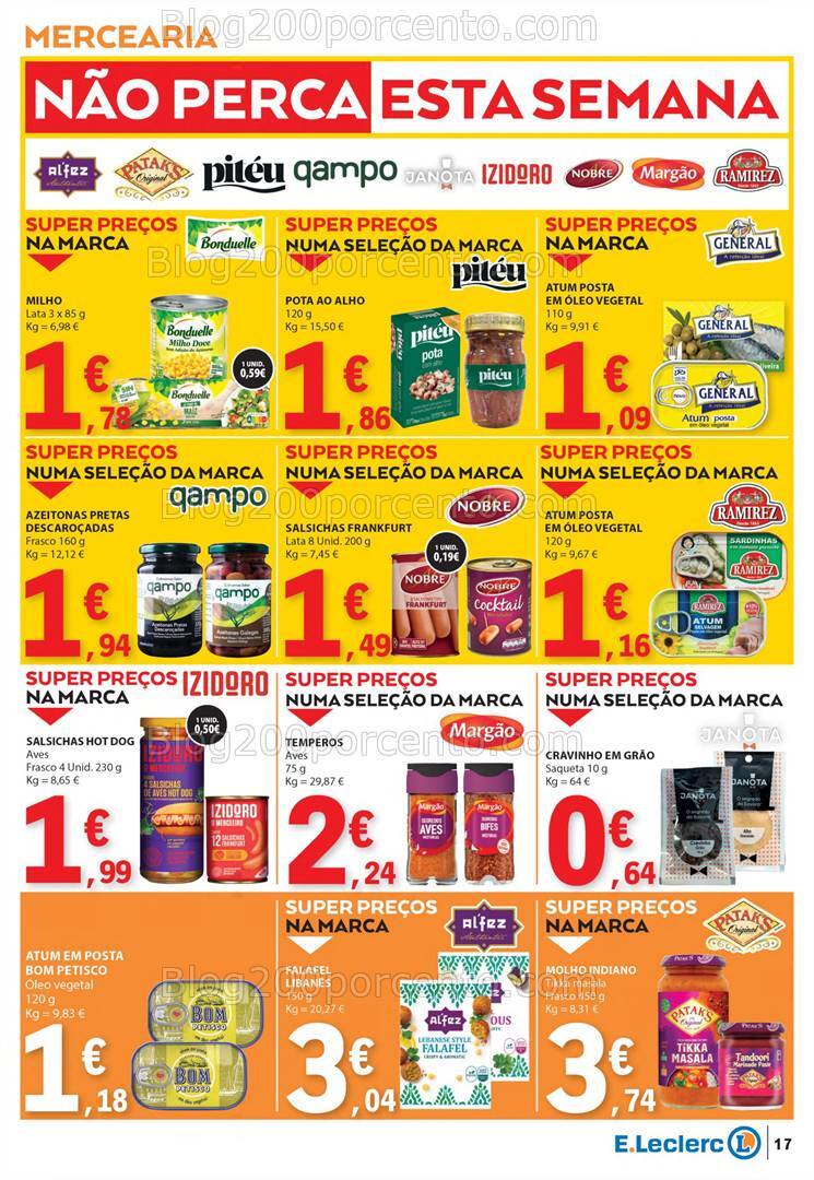 Antevisão Folheto E-LECLERC Promoções de 22 a 28 agosto
