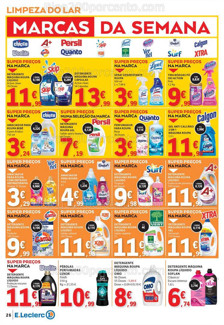 Antevisão Folheto E-LECLERC Promoções de 22 a 28 agosto