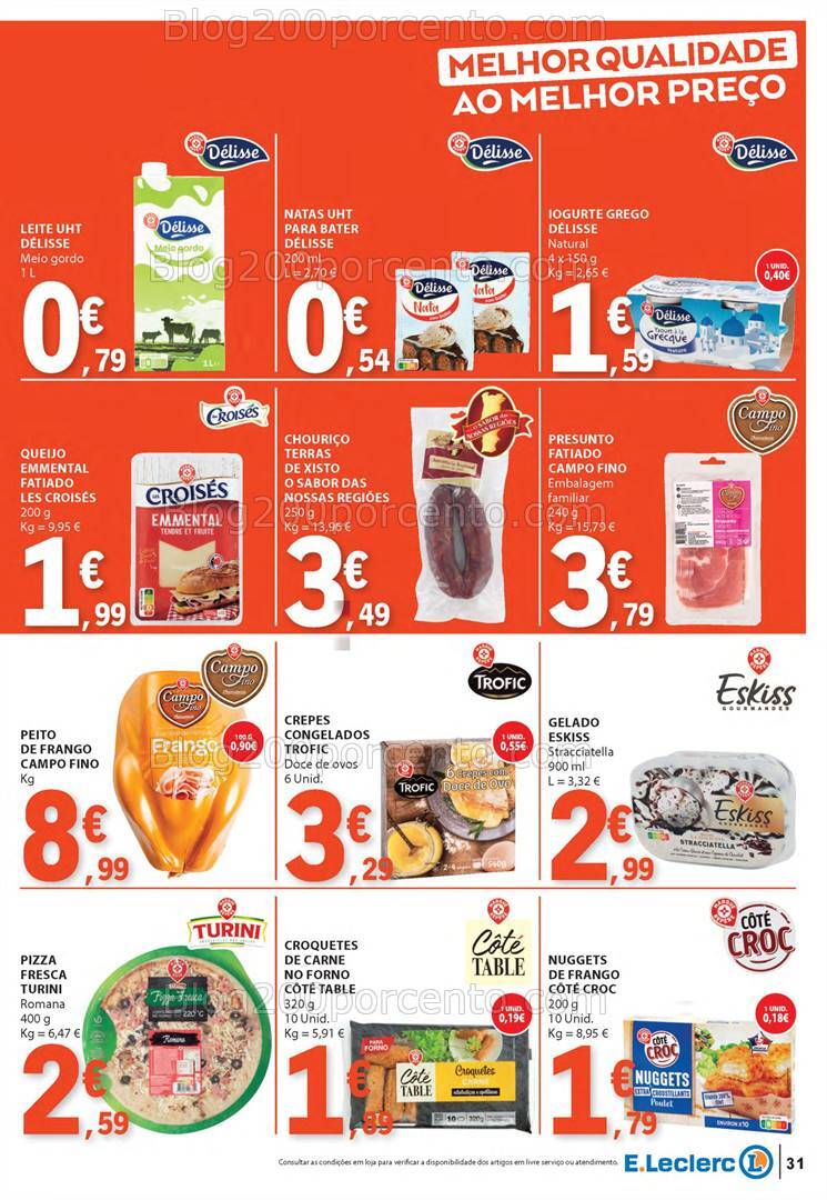 Antevisão Folheto E-LECLERC Promoções de 22 a 28 agosto