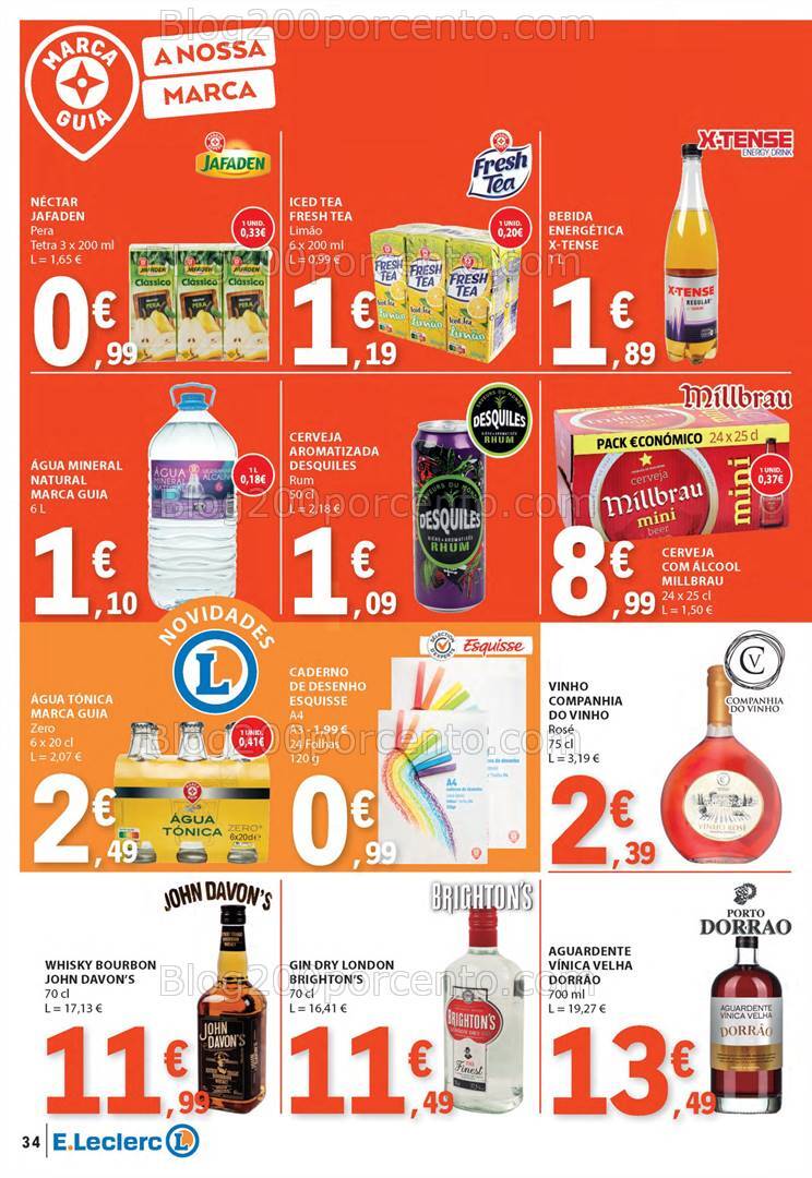 Antevisão Folheto E-LECLERC Promoções de 22 a 28 agosto