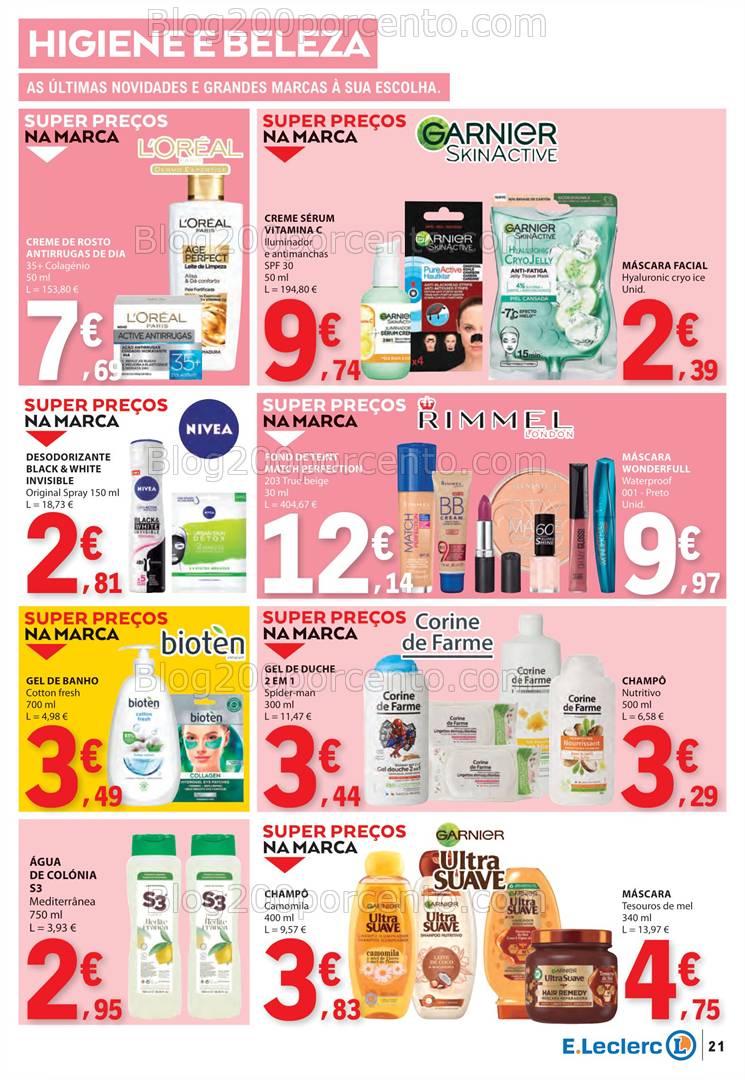 Antevisão Folheto E-LECLERC Promoções de 27 março a 2 abril