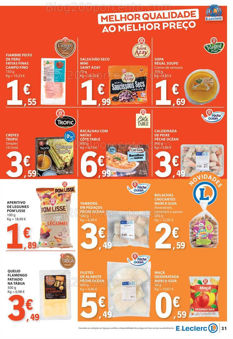 Antevisão Folheto E-LECLERC Promoções de 31 outubro a 6 novembro