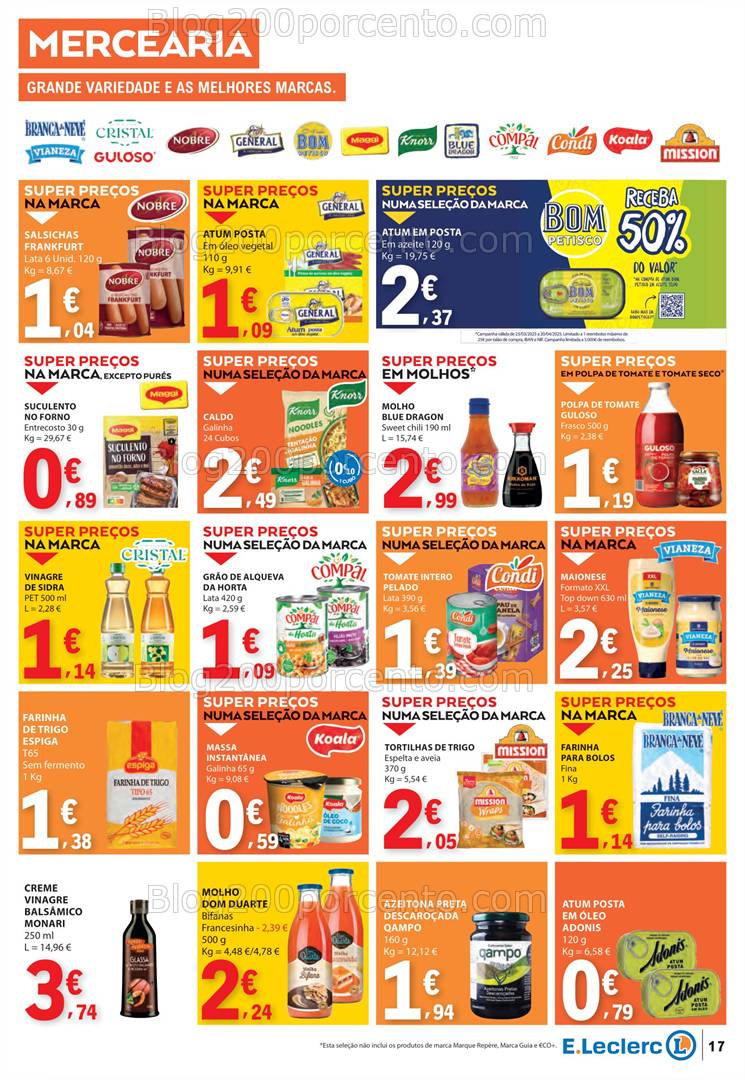 Antevisão Folheto E-LECLERC Promoções de 3 a 9 abril