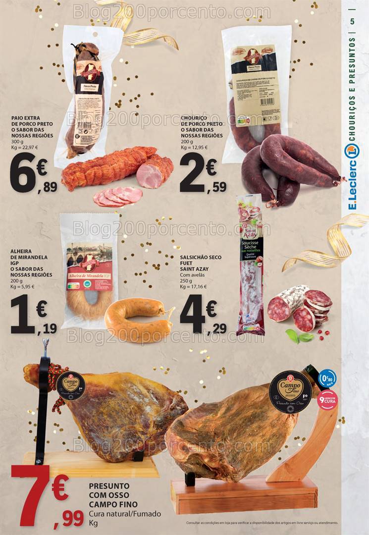 Antevisão Folheto E-LECLERC Natal Alimentar Gourmet Promoções de 10 a 24 dezembro