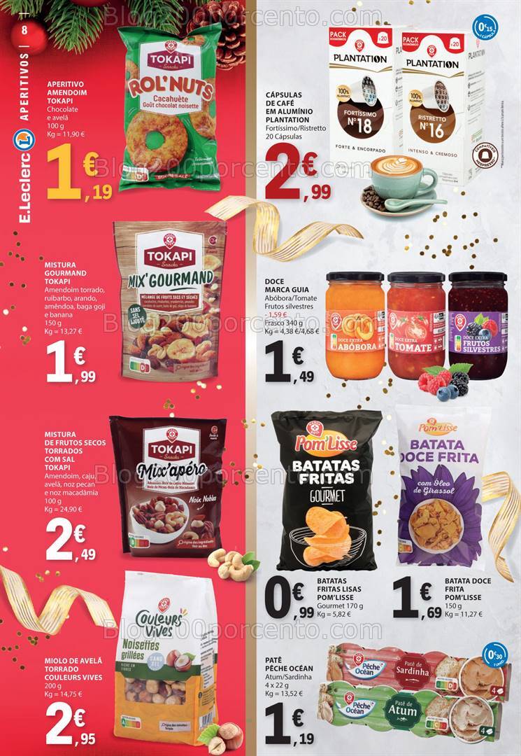 Antevisão Folheto E-LECLERC Natal Alimentar Gourmet Promoções de 10 a 24 dezembro