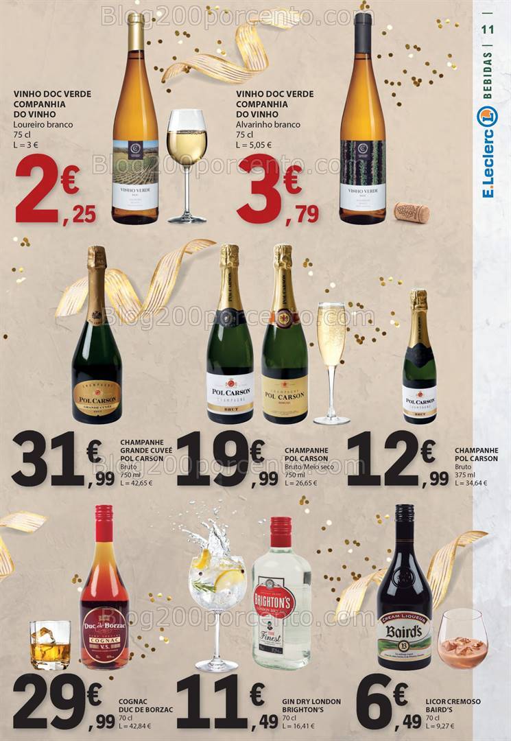 Antevisão Folheto E-LECLERC Natal Alimentar Gourmet Promoções de 10 a 24 dezembro