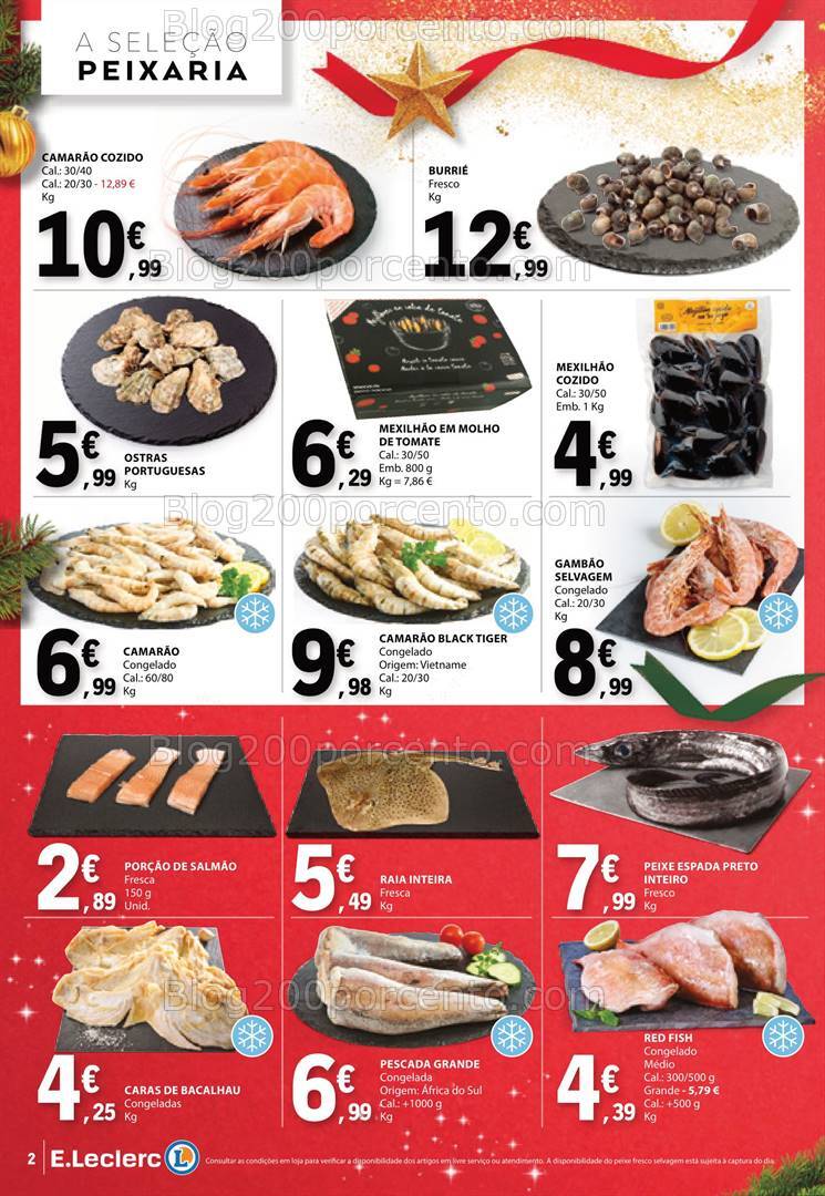 Antevisão Folheto E-LECLERC Natal Gourmet Promoções de 10 a 24 dezembro