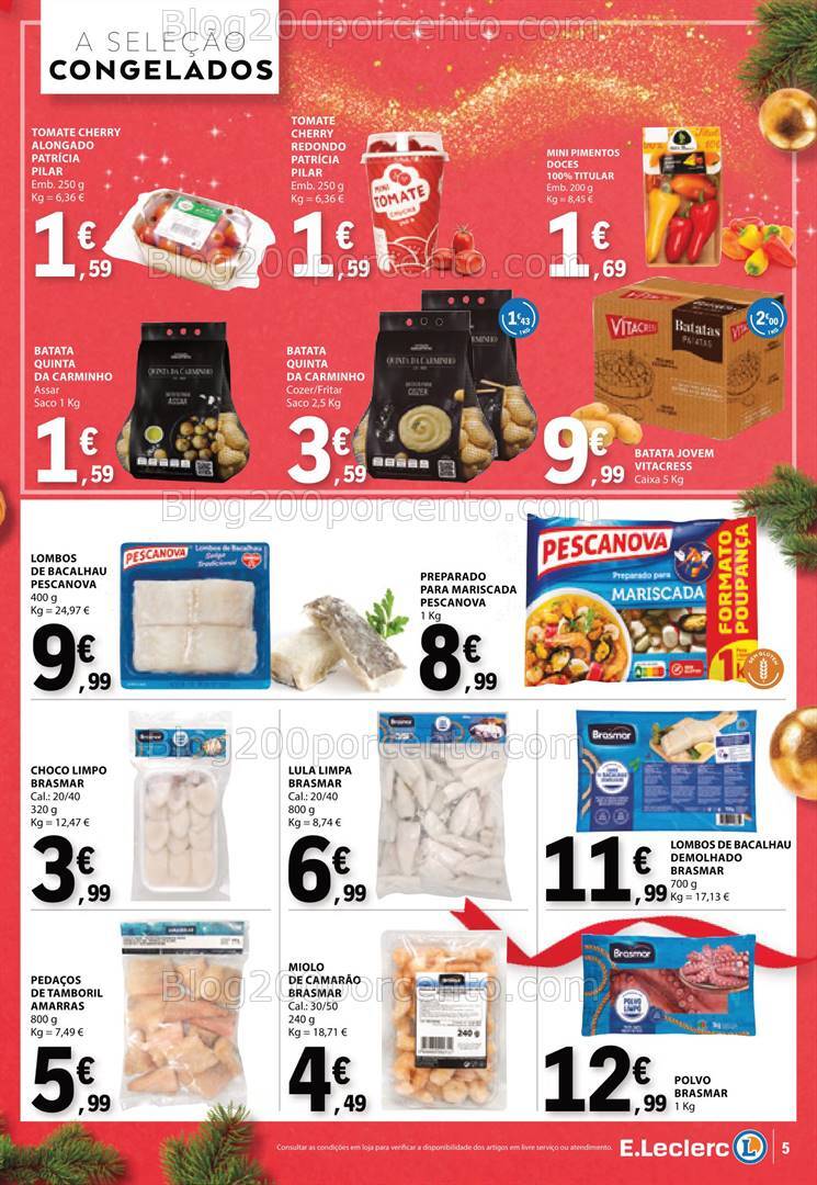 Antevisão Folheto E-LECLERC Natal Gourmet Promoções de 10 a 24 dezembro