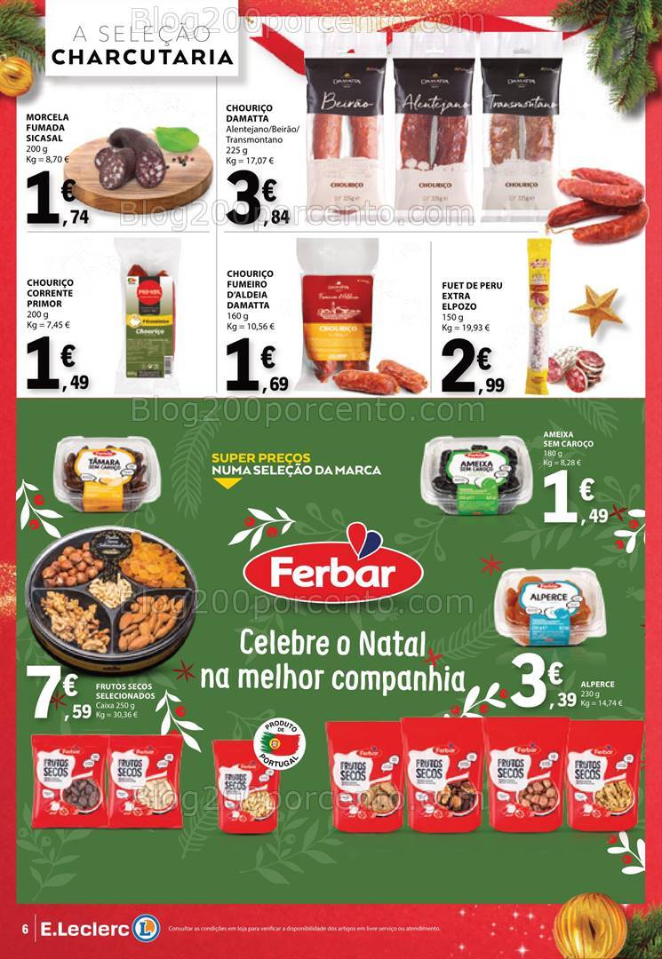 Antevisão Folheto E-LECLERC Natal Gourmet Promoções de 10 a 24 dezembro