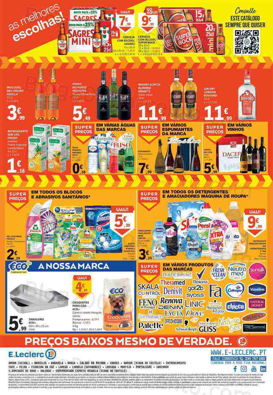 Antevisão Folheto E-LECLERC Promoções Fim de Semana - 14 a 16 abril