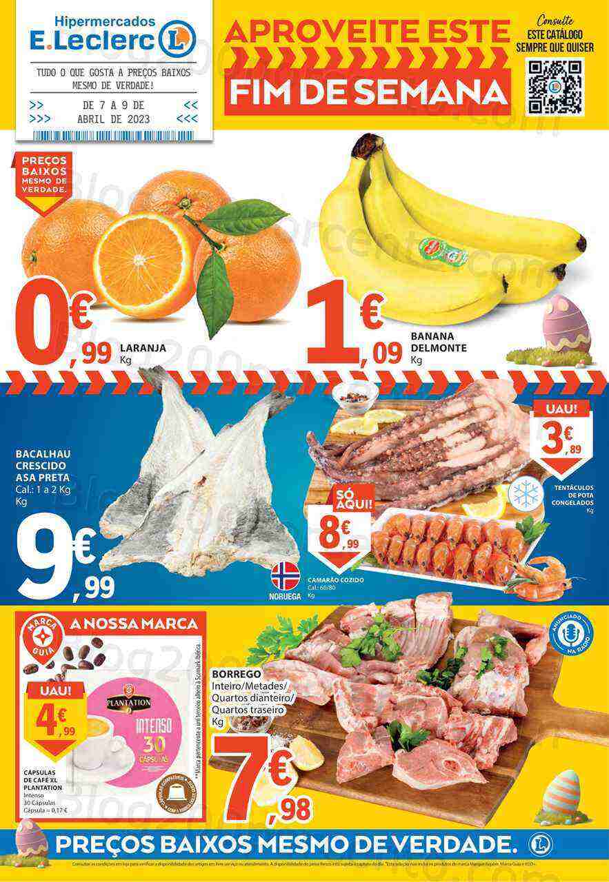 Antevisão Folheto E-LECLERC Promoções Fim de Semana - 7 a 9 abril