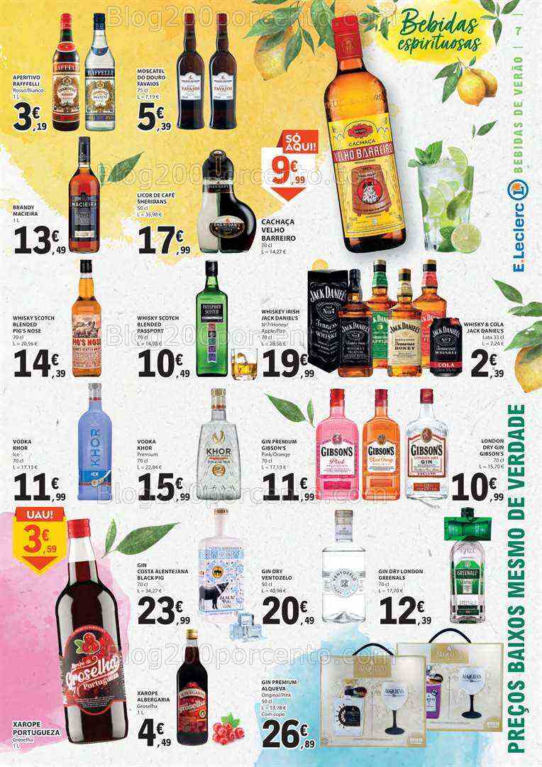Antevisão Folheto E-LECLERC Especial Bebidas Promoções de 18 a 30 julho