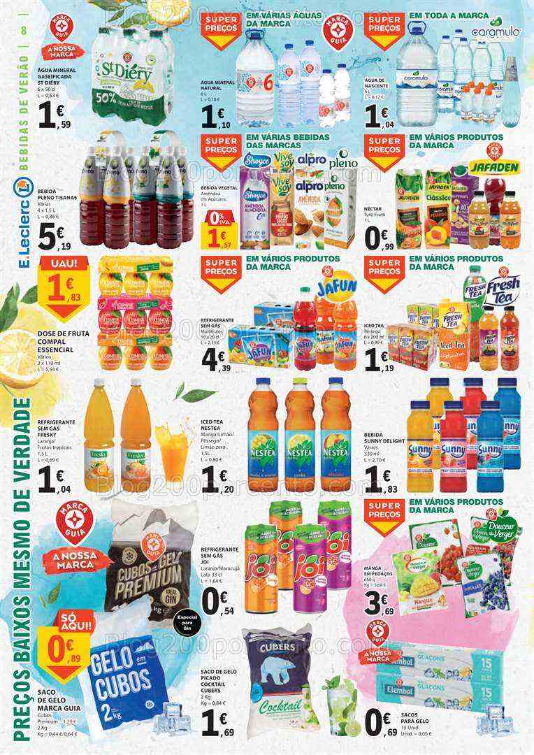 Antevisão Folheto E-LECLERC Especial Bebidas Promoções de 18 a 30 julho