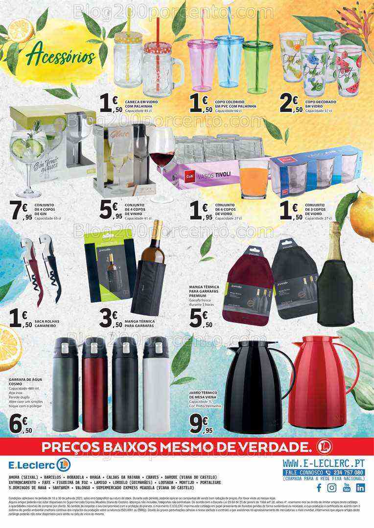 Antevisão Folheto E-LECLERC Especial Bebidas Promoções de 18 a 30 julho