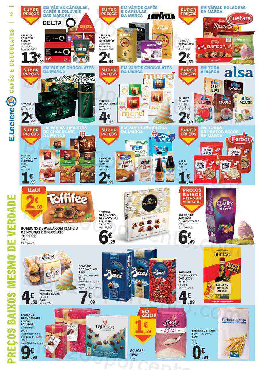 Antevisão Folheto E-LECLERC Especial Páscoa Promoções de 28 março a 9 abril