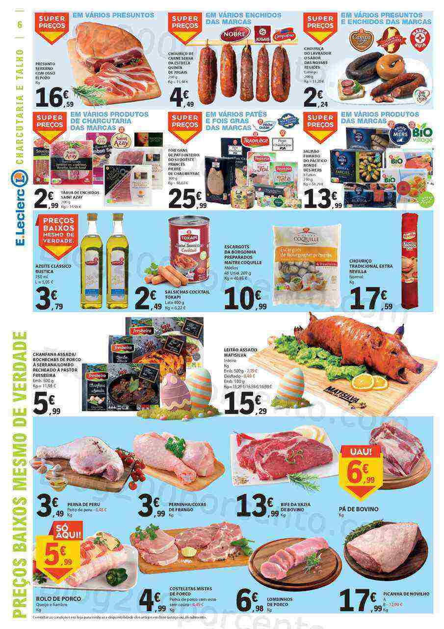 Antevisão Folheto E-LECLERC Especial Páscoa Promoções de 28 março a 9 abril