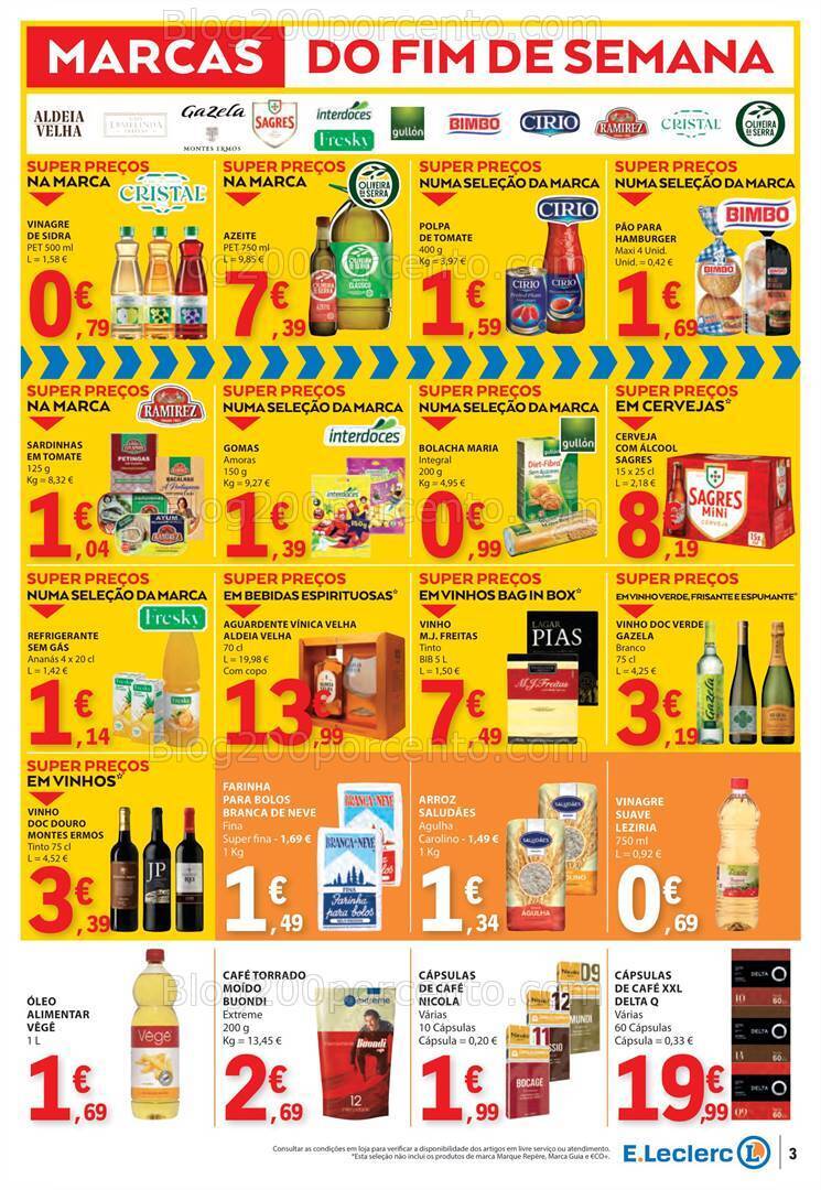 Antevisão Folheto E-LECLERC Promoções Fim de Semana - 10 a 12 maio