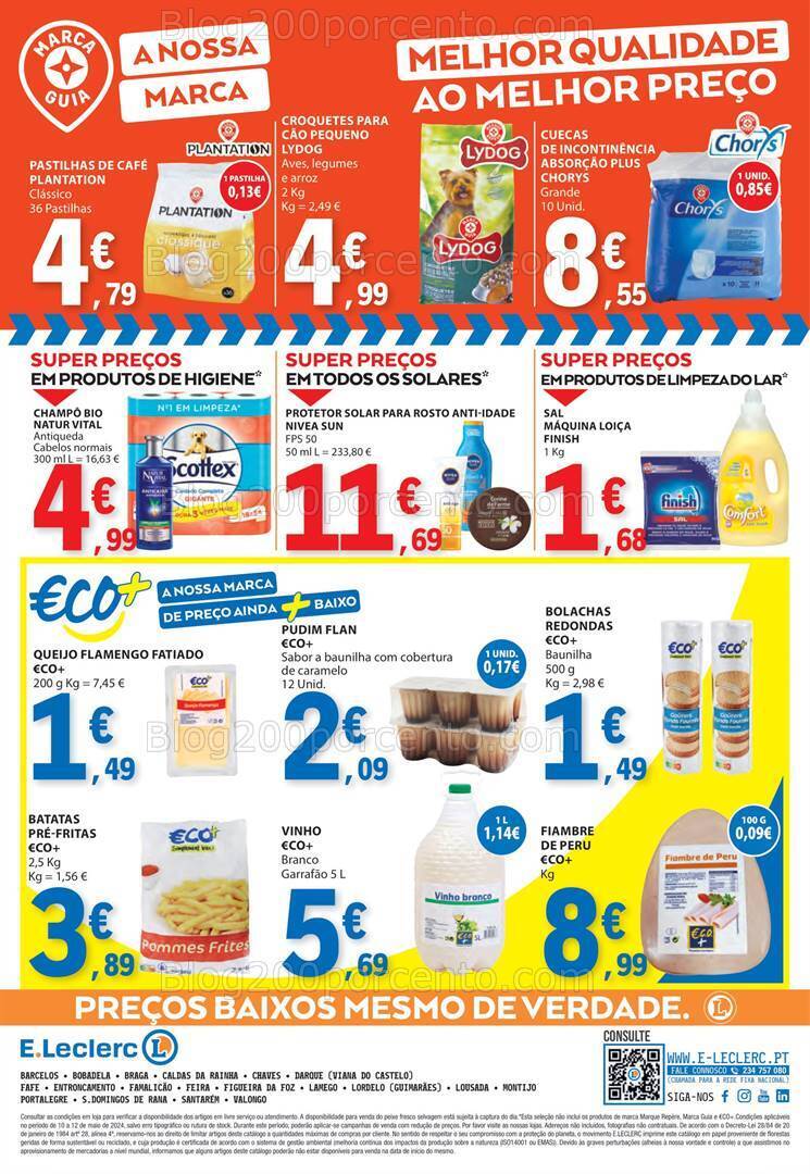 Antevisão Folheto E-LECLERC Promoções Fim de Semana - 10 a 12 maio