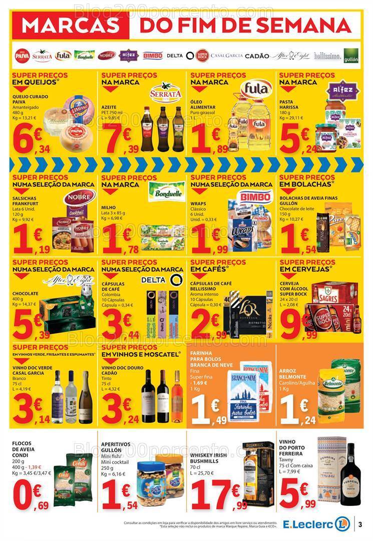 Antevisão Folheto E-LECLERC Promoções Fim de Semana - 12 a 14 abril