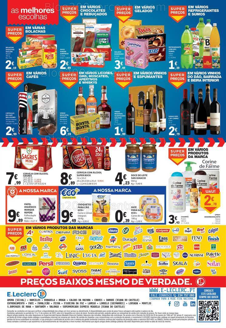 Antevisão Folheto E-LECLERC Promoções Fim de Semana - 13 a 15 outubro