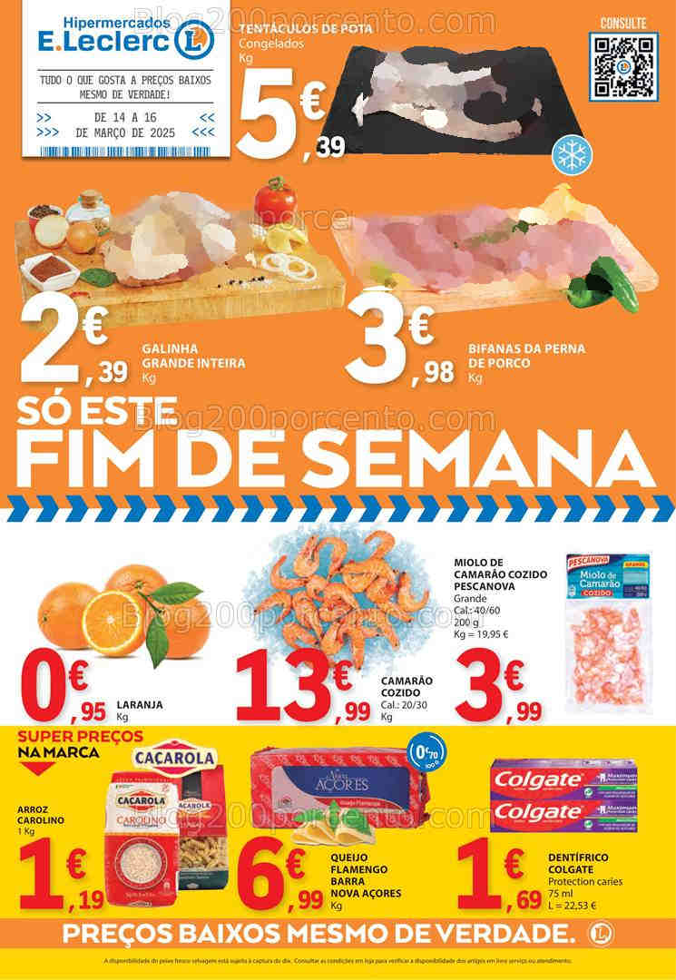 Antevisão Folheto E-LECLERC Promoções Fim de Semana - 14 a 16 março