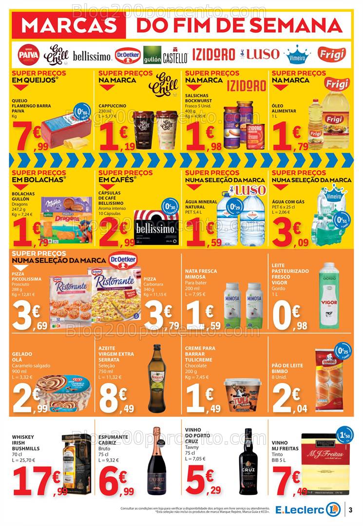 Antevisão Folheto E-LECLERC Promoções Fim de Semana - 14 a 16 março