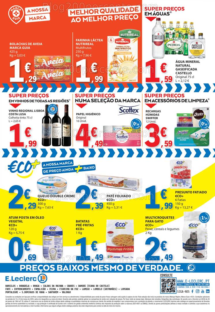 Antevisão Folheto E-LECLERC Promoções Fim de Semana - 14 a 16 março