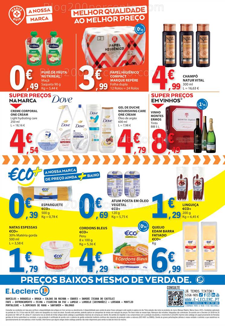 Antevisão Folheto E-LECLERC Promoções Fim de Semana - 16 a 18 maio