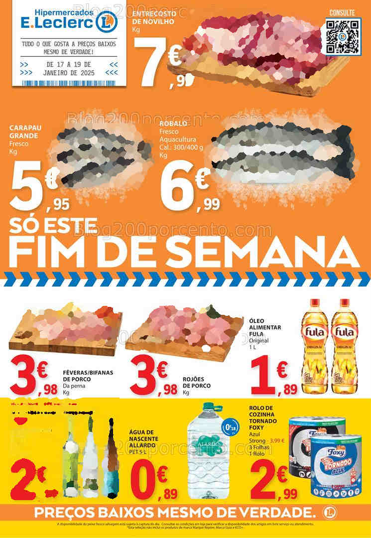 Antevisão Folheto E-LECLERC Promoções Fim de Semana 17 a 20 janeiro