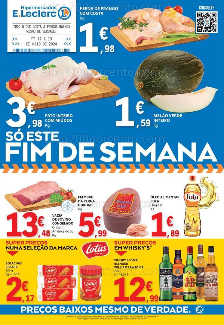 Antevisão Folheto E-LECLERC Promoções Fim de Semana - 17 a 19 maio