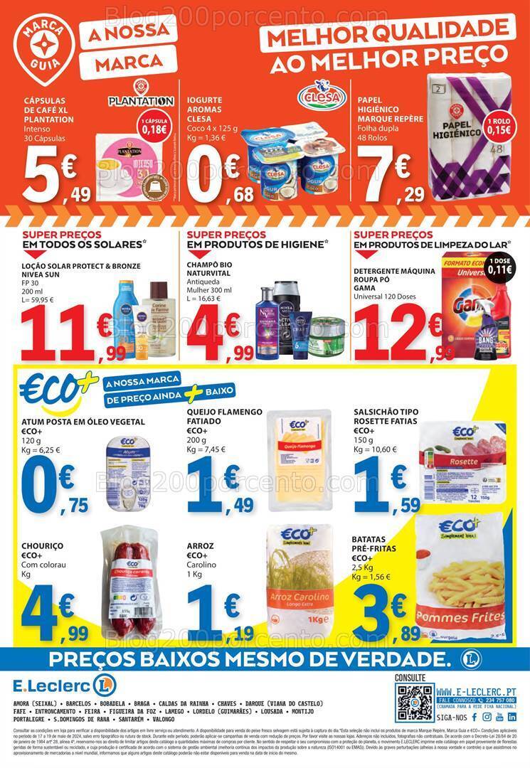 Antevisão Folheto E-LECLERC Promoções Fim de Semana - 17 a 19 maio