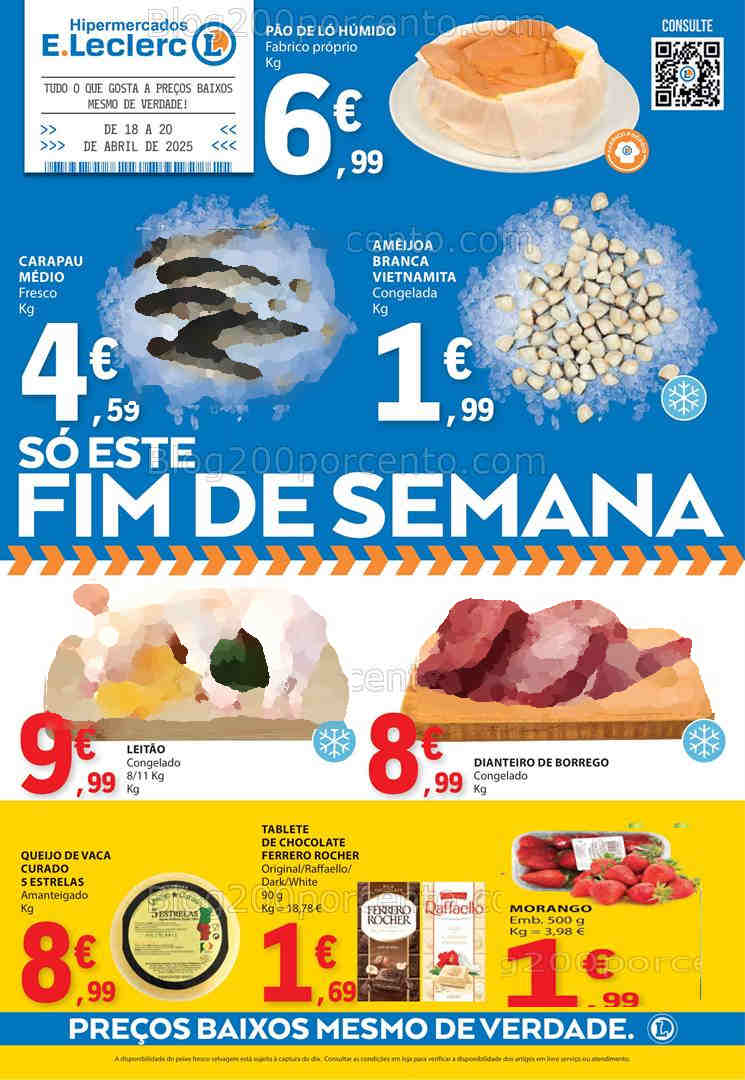 Antevisão Folheto E-LECLERC Promoções Fim de Semana - 18 a 20 abril