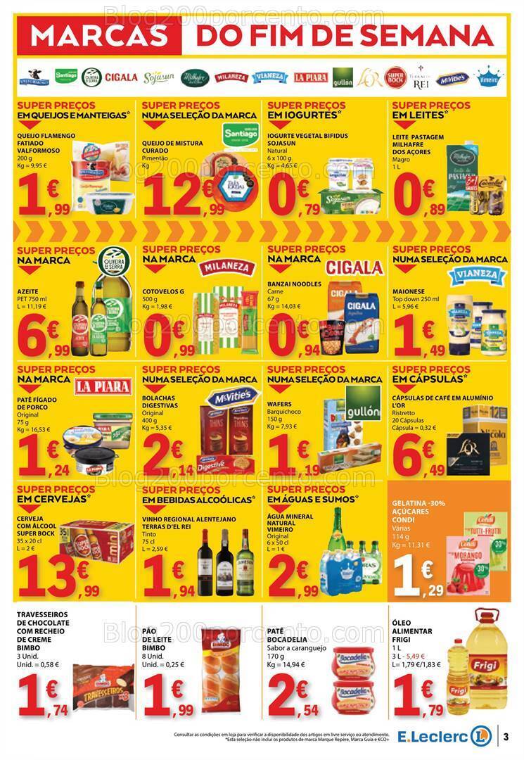 Antevisão Folheto E-LECLERC Promoções Fim de Semana - 19 a 21 abril