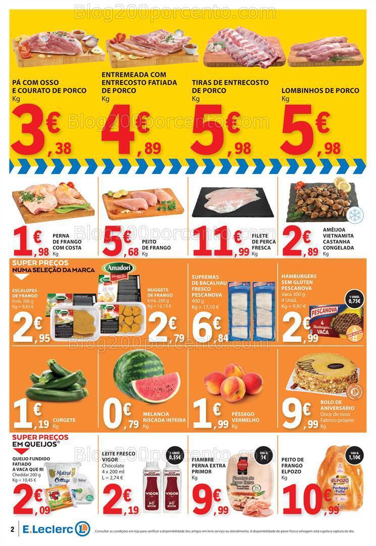 Antevisão Folheto E-LECLERC Promoções Fim de Semana - 19 a 21 julho