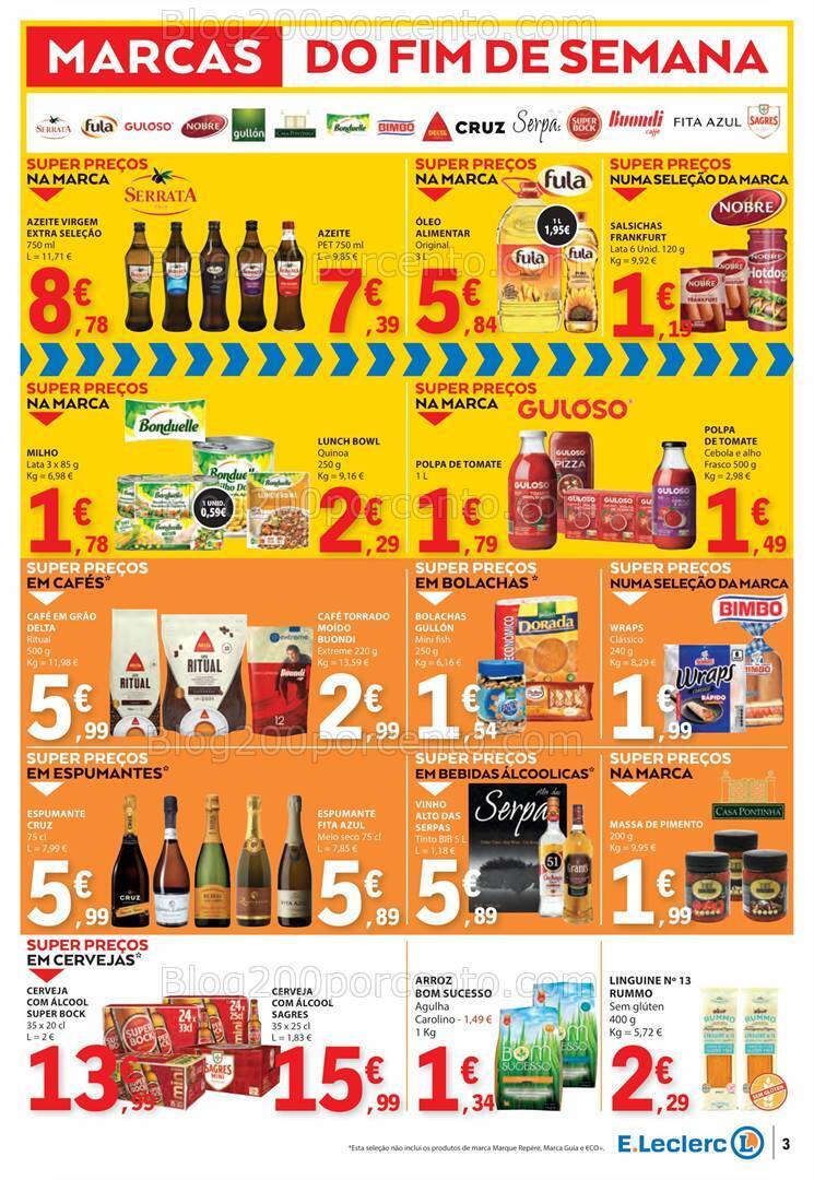 Antevisão Folheto E-LECLERC Promoções Fim de Semana - 19 a 21 julho