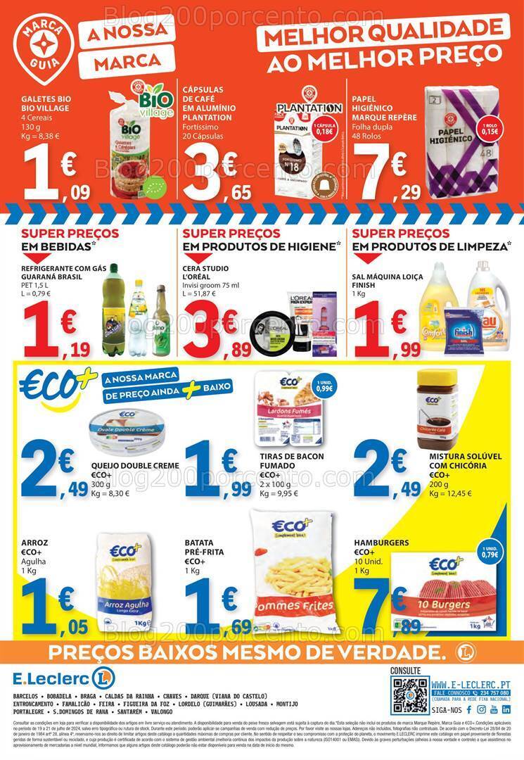Antevisão Folheto E-LECLERC Promoções Fim de Semana - 19 a 21 julho