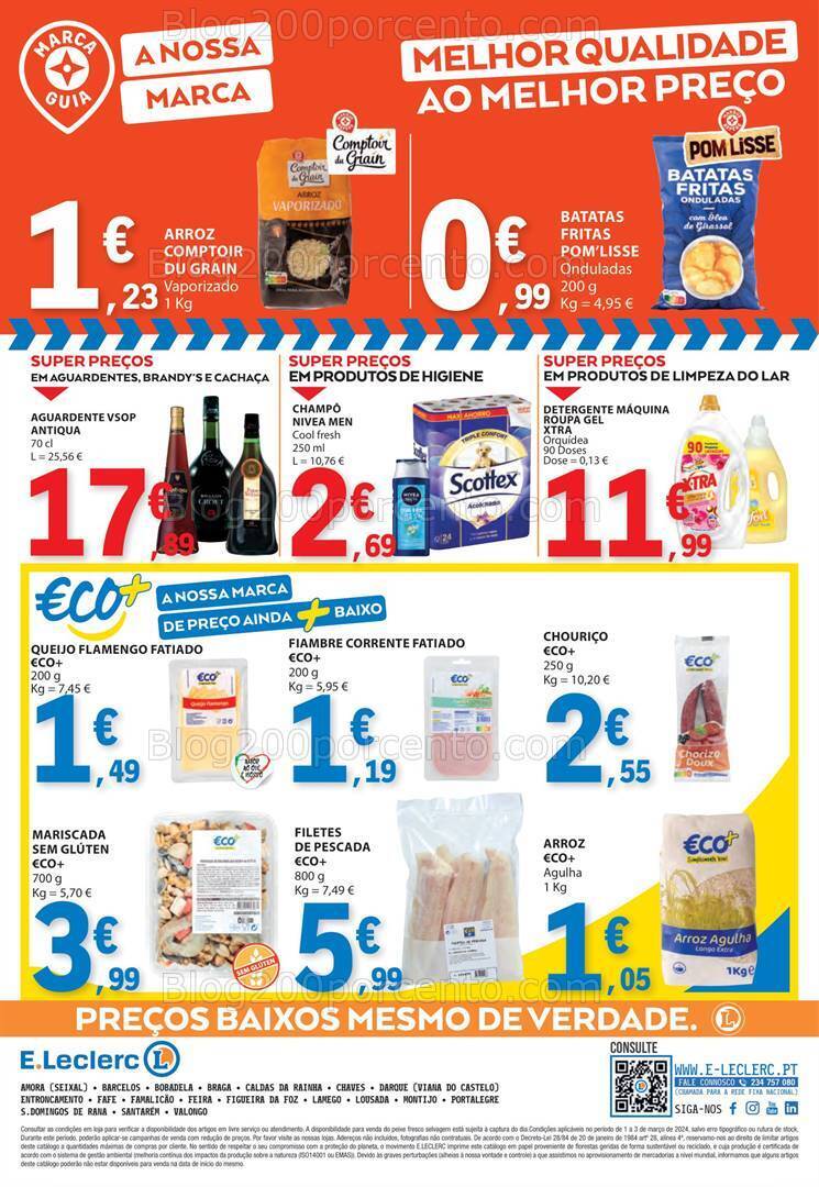 Antevisão Folheto E-LECLERC Promoções Fim de Semana - 1 a 3 março