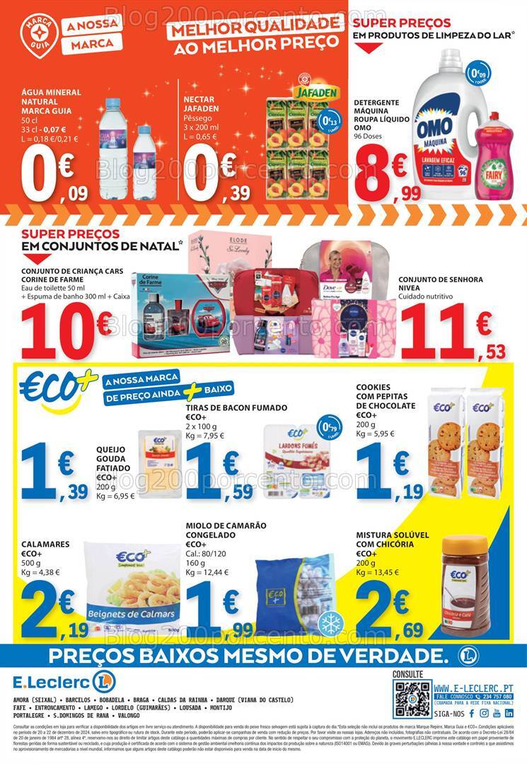 Antevisão Folheto E-LECLERC Promoções Fim de Semana - 20 a 22 dezembro