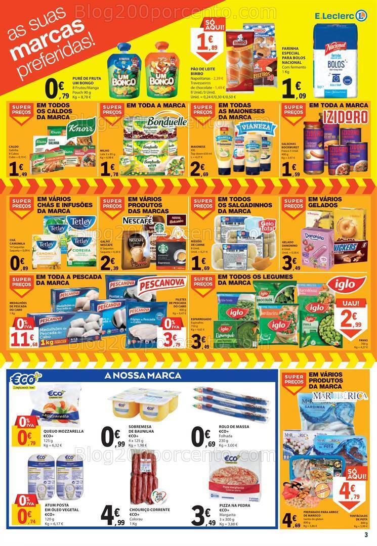 Antevisão Folheto E-LECLERC Promoções Fim de Semana - 20 a 22 outubro