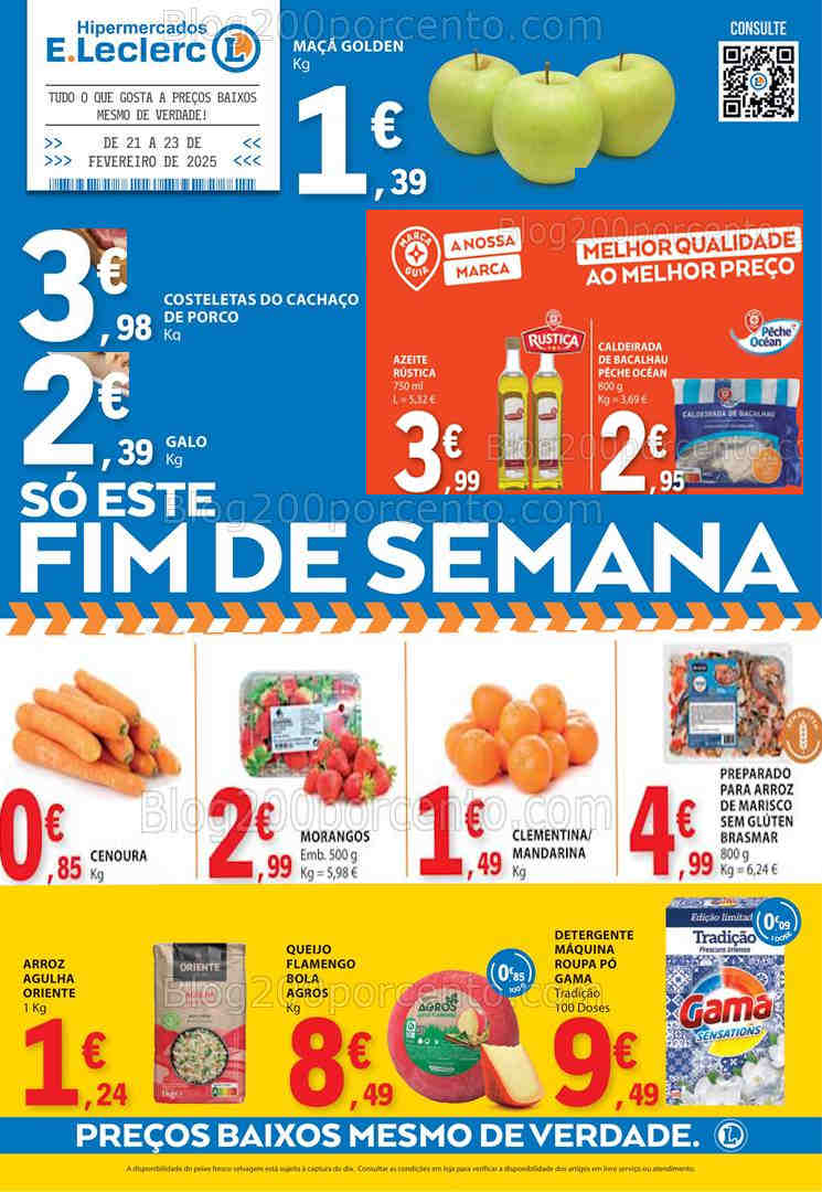 Antevisão Folheto E-LECLERC Promoções Fim de Semana - 21 e 23 fevereiro
