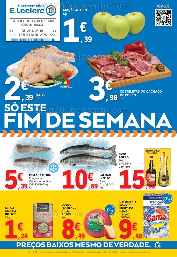 Antevisão Folheto E-LECLERC Promoções Fim de Semana - 21 e 23 fevereiro