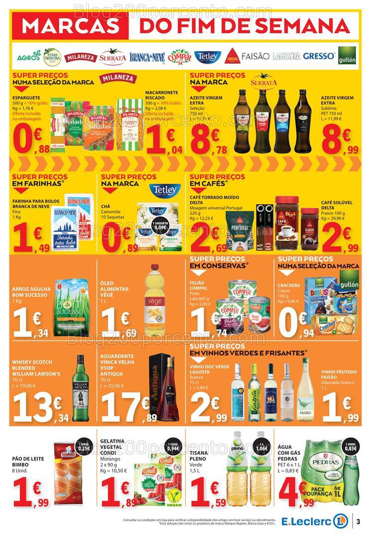 Antevisão Folheto E-LECLERC Promoções Fim de Semana - 23 a 25 agosto