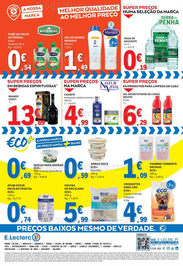 Antevisão Folheto E-LECLERC Promoções de 25 a 27 abril