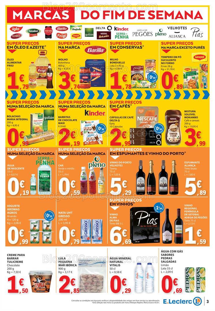 Antevisão Folheto E-LECLERC Promoções Fim de Semana - 25 a 27 outubro