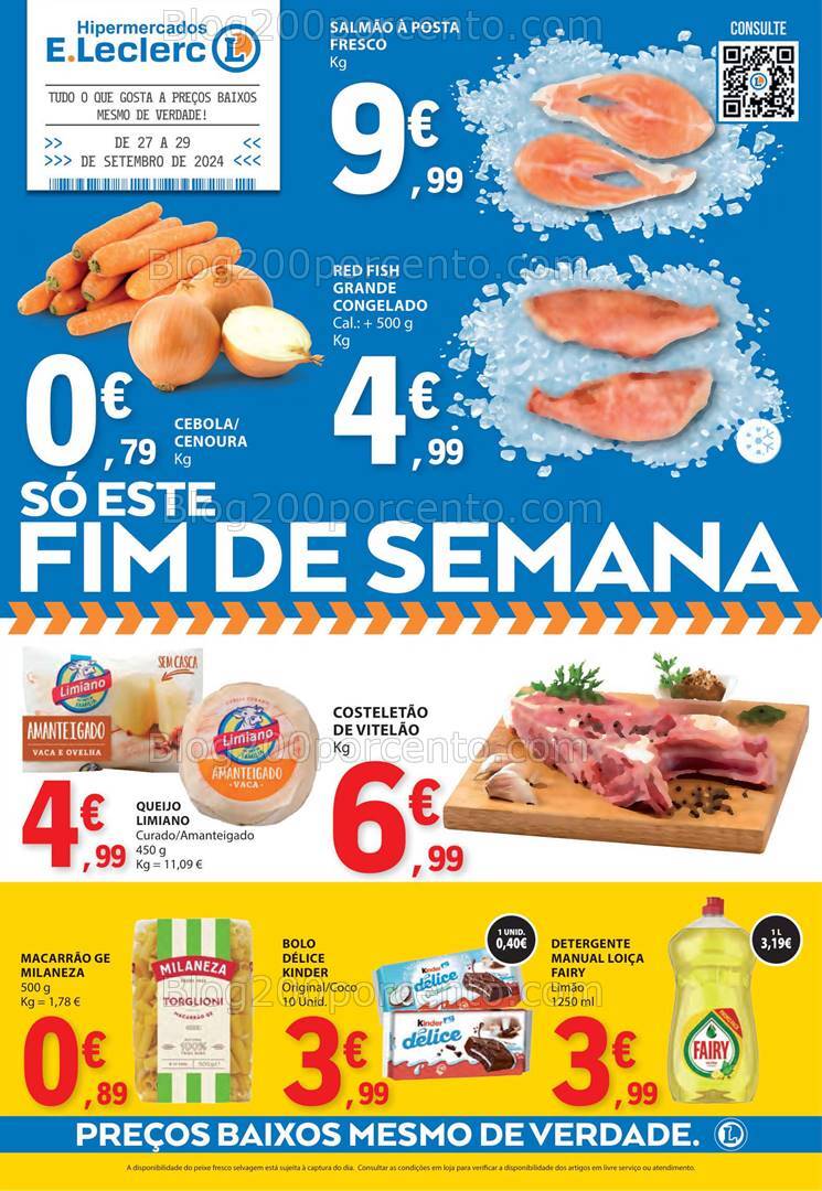 Antevisão Folheto E-LECLERC Promoções Fim de Semana - 27 a 29 setembro