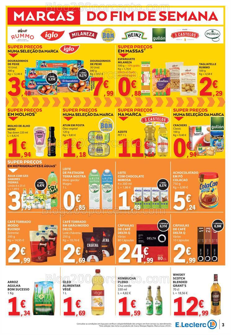 Antevisão Folheto E-LECLERC Promoções Fim de Semana - 27 a 29 setembro