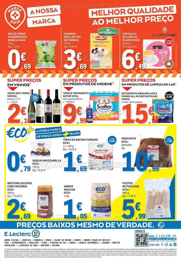 Antevisão Folheto E-LECLERC Promoções Fim de Semana - 27 a 29 setembro