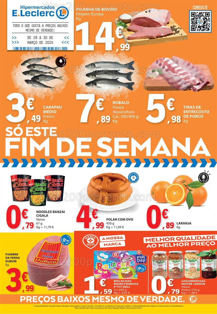 Antevisão Folheto E-LECLERC Promoções Fim de Semana - 28 a 30 março