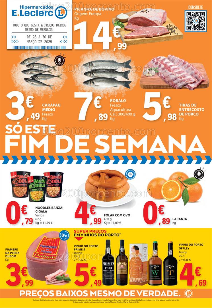 Antevisão Folheto E-LECLERC Promoções Fim de Semana - 28 a 30 março